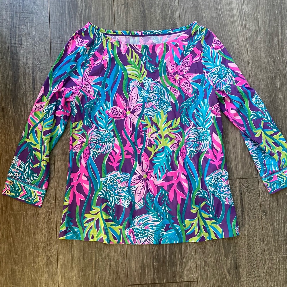 Lilly Pulitzer 3/4 blouse - Party All The Tide